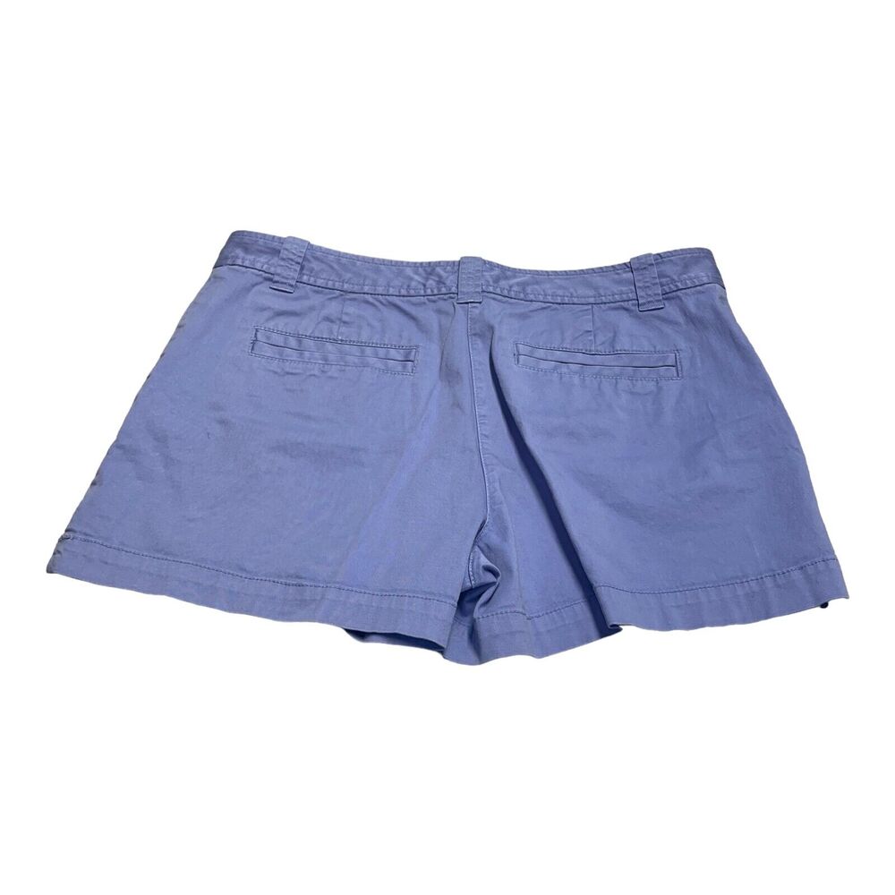 New York & Company Chino Shorts Women's 8 Blue Pockets Zip Fly Mid-Rise Classic - Picture 3 of 6